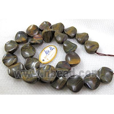 Natural Twist Coin Gemstone bead