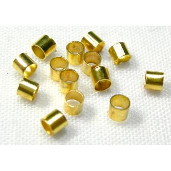 gold plated jewelry findings crimp tubes beads, copper