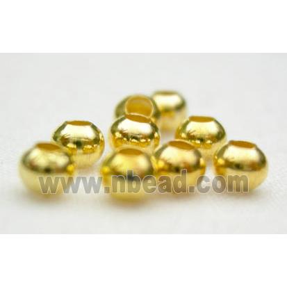 gold plated round Iron Beads