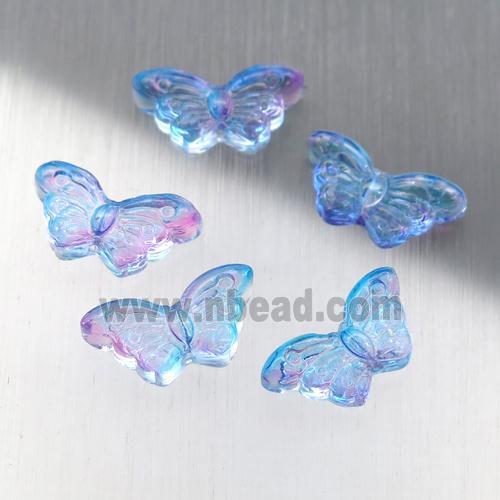 crystal glass butterfly beads