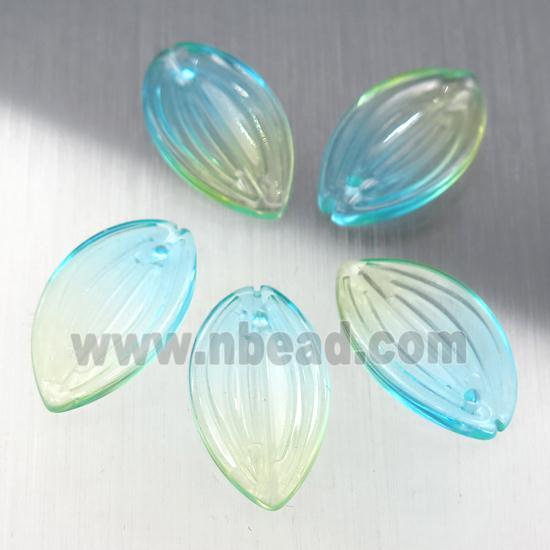 crystal glass petal beads