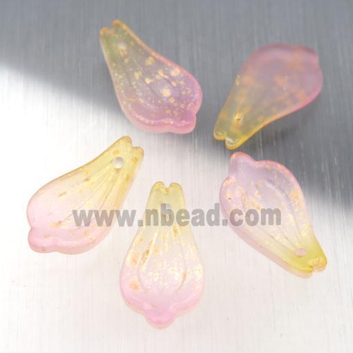 pink matte jadeite glass petal beads
