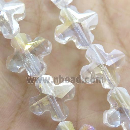 clear Crystal Glass cross Beads