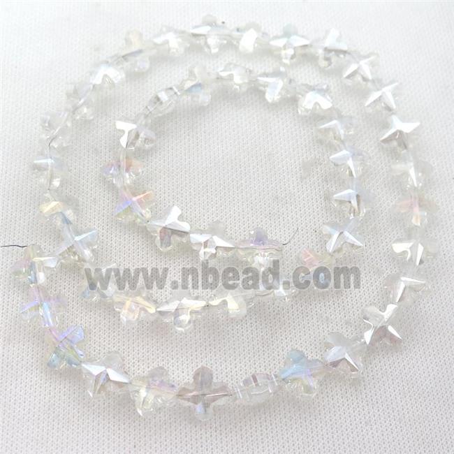 clear Crystal Glass cross Beads