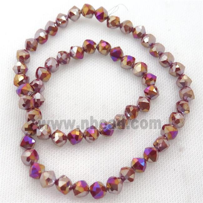 red Jadeite Glass Beads, freeform