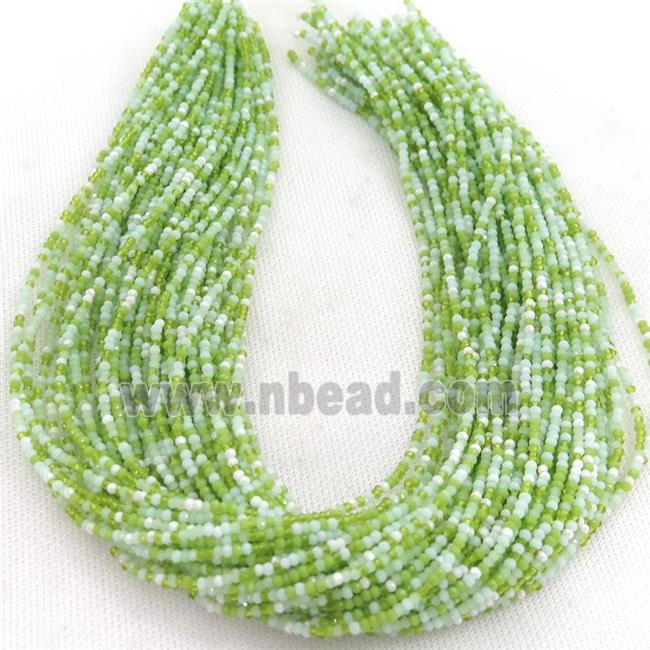 mix Jadeite Glass beads, faceted rondelle