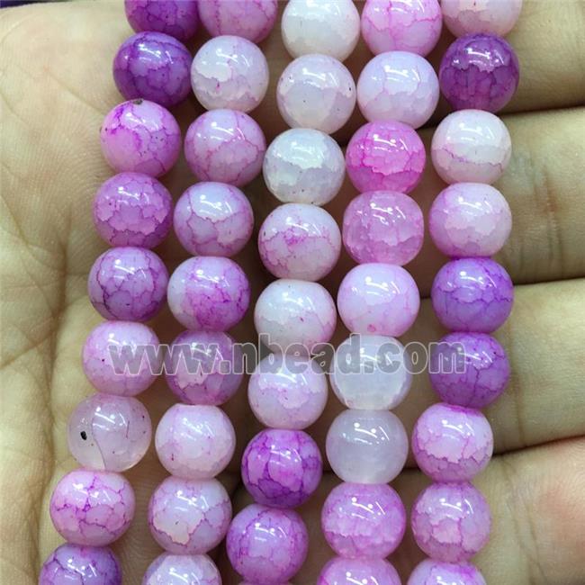 Crackle Glass round Beads