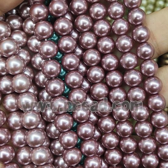 round Pearlized Glass Beads