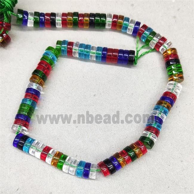 Crystal Glass Heishi Spacer Beads Mixed Color