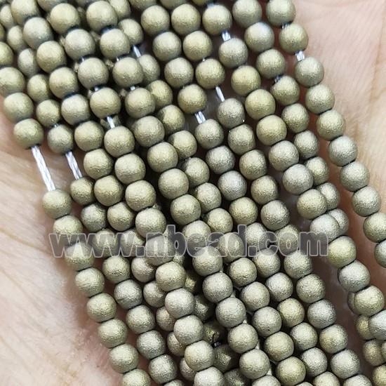 Lt.Gold Glass Seed Beads Round Matte