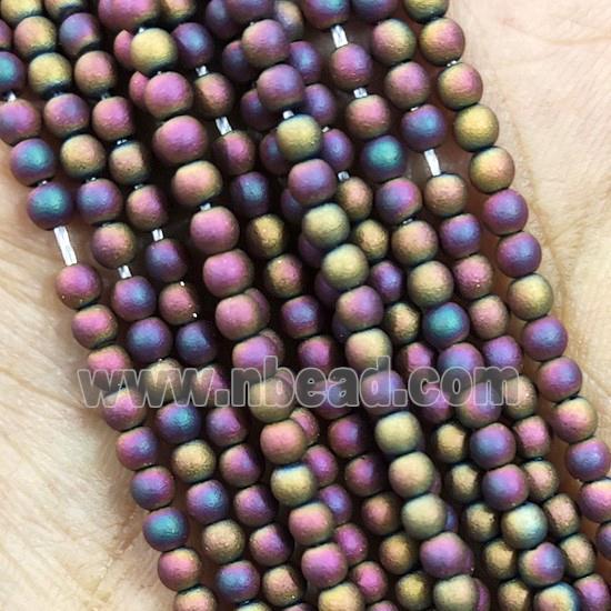 Purple Glass Seed Beads Round Matte