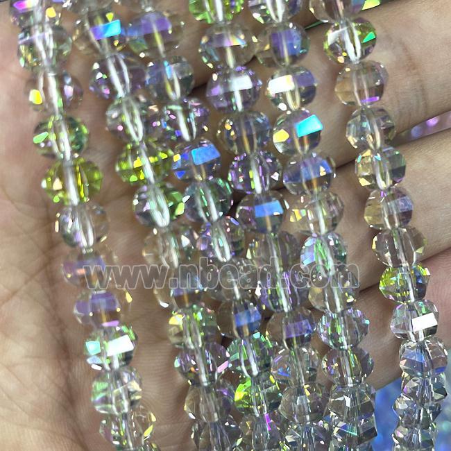 Crystal Glass Beads Cut Round