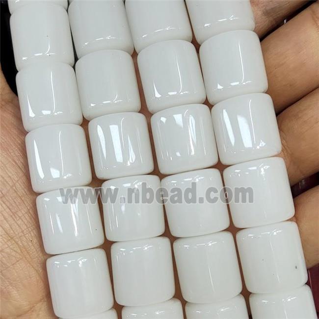 White Resin Column Beads