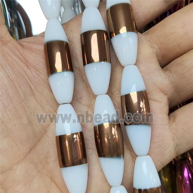 White Crystal Glass Rice Beads