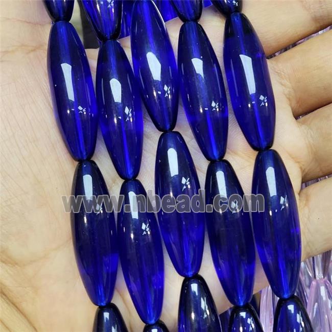 Royalblue Crystal Glass Beads Rice