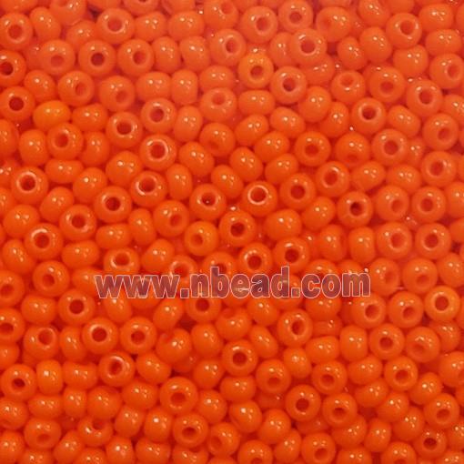 Orange Glass Seed Beads Rondelle A-Grade