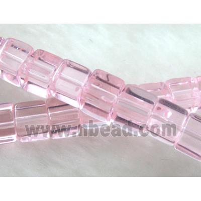 Pink Glass Beads, Cube