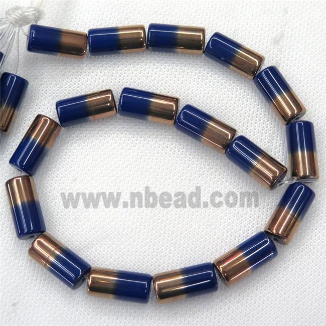 Jadeite Glass tube beads