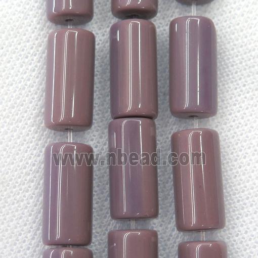 purple Jadeite Glass tube beads
