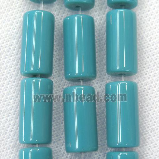 green Jadeite Glass tube beads