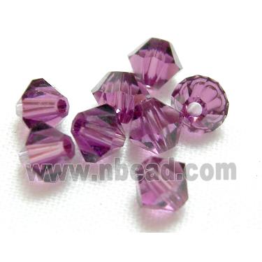 Chinese Crystal Beads, bicone, purple