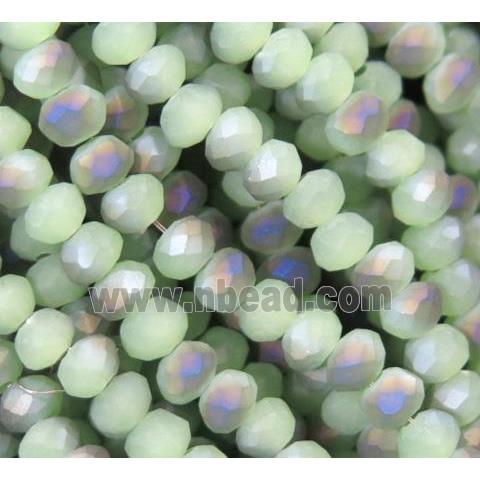 matte chinese crystal glass bead, faceted rondelle