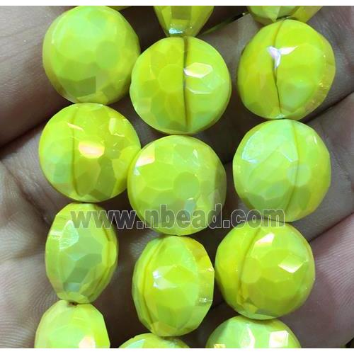 chinese crystal glass bead, faceted circle, olive