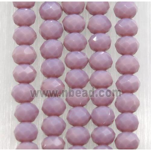 purple chinese crystal glass beads, faceted rondelle