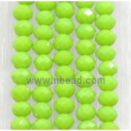 olive chinese crystal glass beads, faceted rondelle