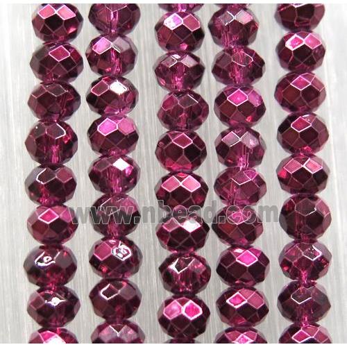 chinese crystal glass beads, faceted rondelle