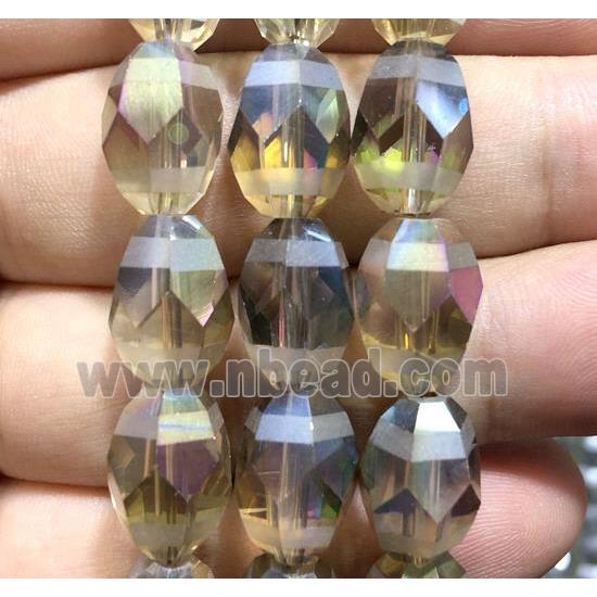 chinese crystal glass beads, faceted barrel