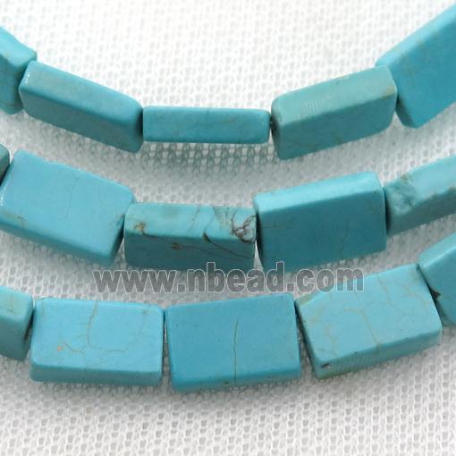 Magnesite Turquoise Beads, rectangle