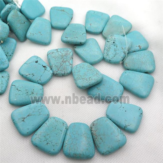 Magnesite Turquoise trapeziform beads