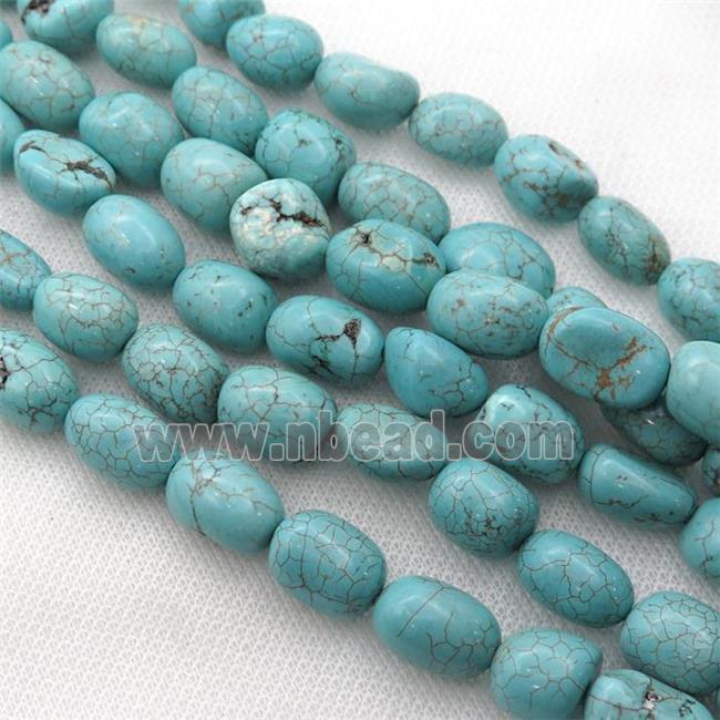 Magnesite Turquoise freeform beads