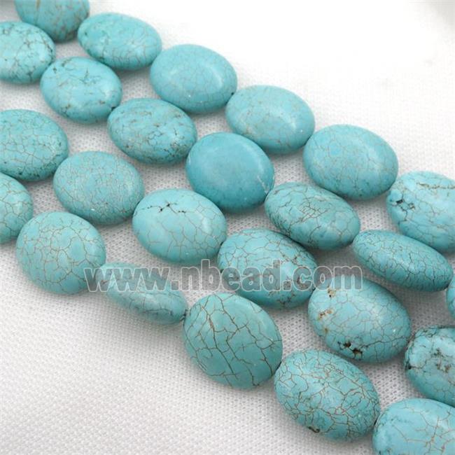 Magnesite Turquoise oval beads