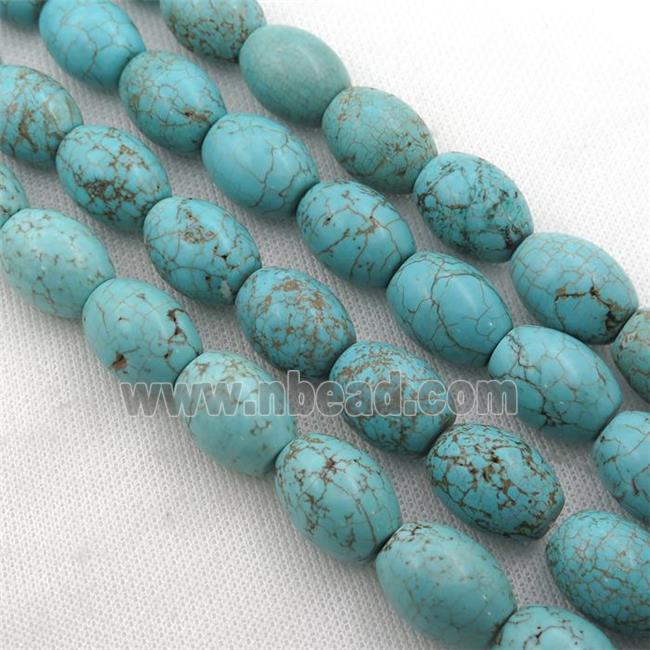 Magnesite Turquoise beads, barrel