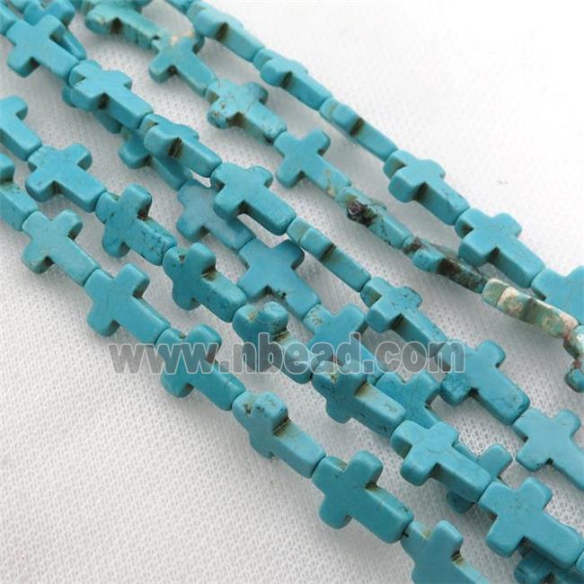 Magnesite Turquoise beads, cross
