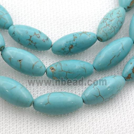 Magnesite Turquoise rice beads