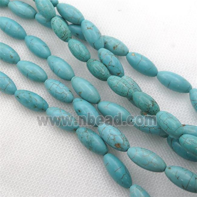 Magnesite Turquoise rice beads