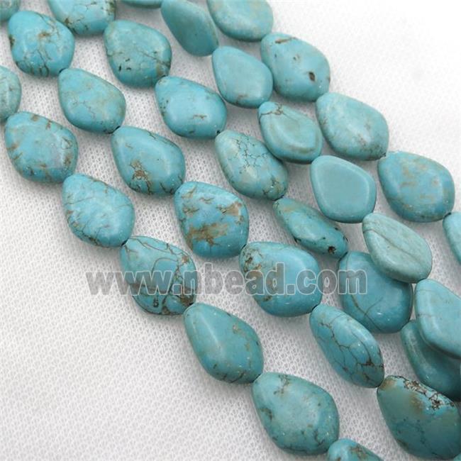 Magnesite Turquoise beads teardrop
