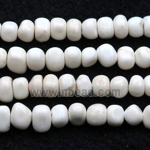 white Magnesite Turquoise beads chips