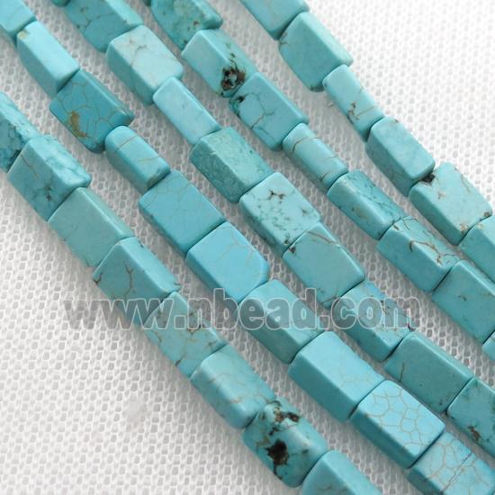 blue Magnesite Turquoise beads, rectangle