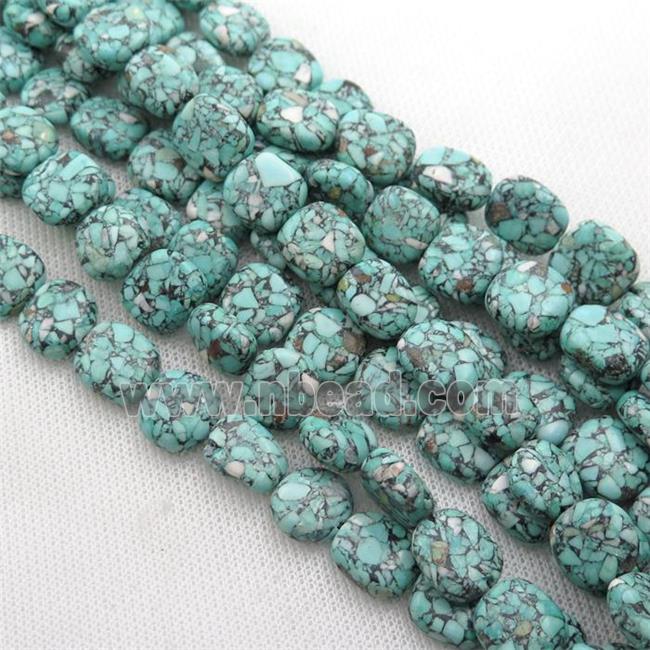 Mosaic Turquoise beads, square