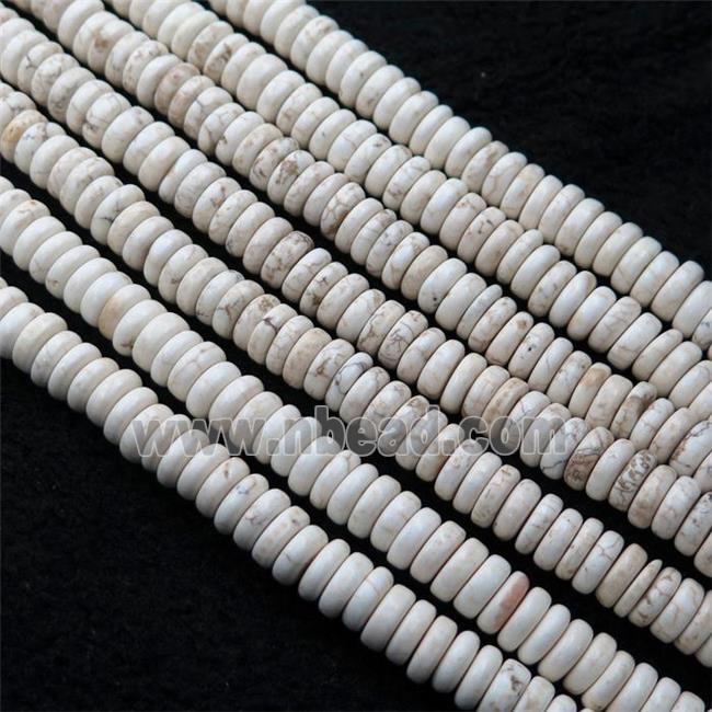 white Magnesite Turquoise heishi beads