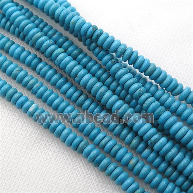 Magnesite Turquoise rondelle beads