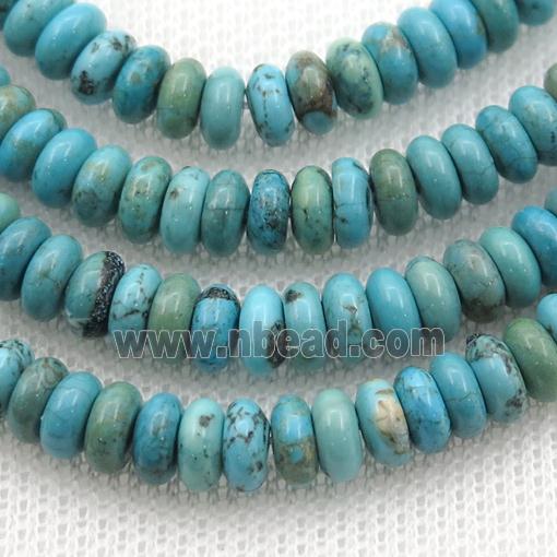 Magnesite Turquoise rondelle beads, multicolor