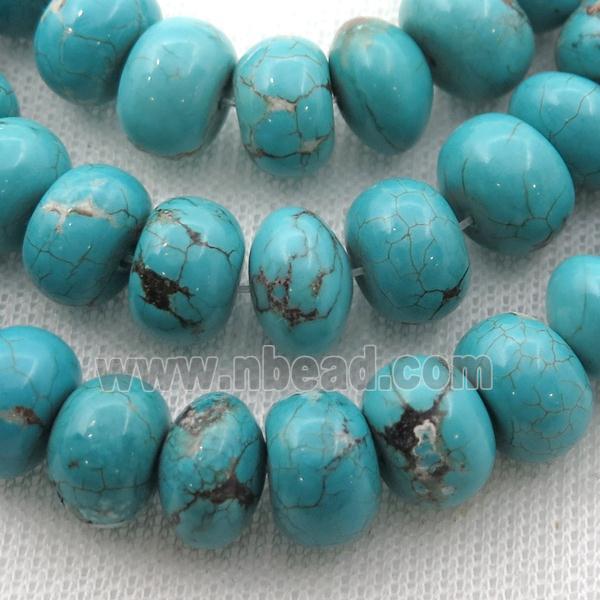 Magnesite Turquoise rondelle beads