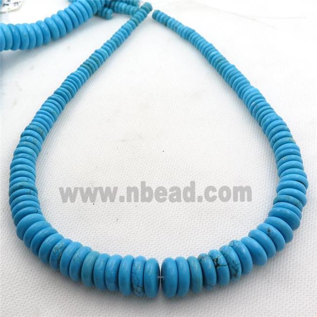 Magnesite Turquoise graduated beads, heishi