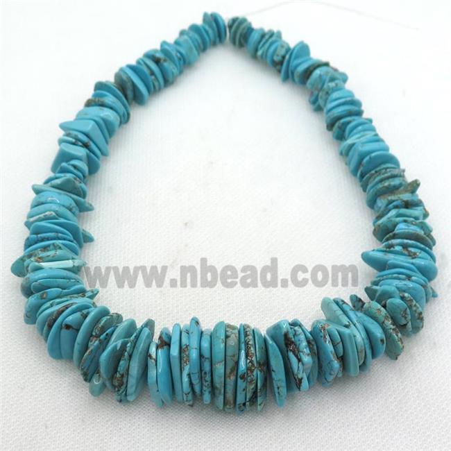 blue Magnesite Turquoise graduated beads, freeform