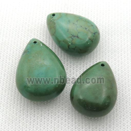green Sinkiang Turquoise teardrop pendant